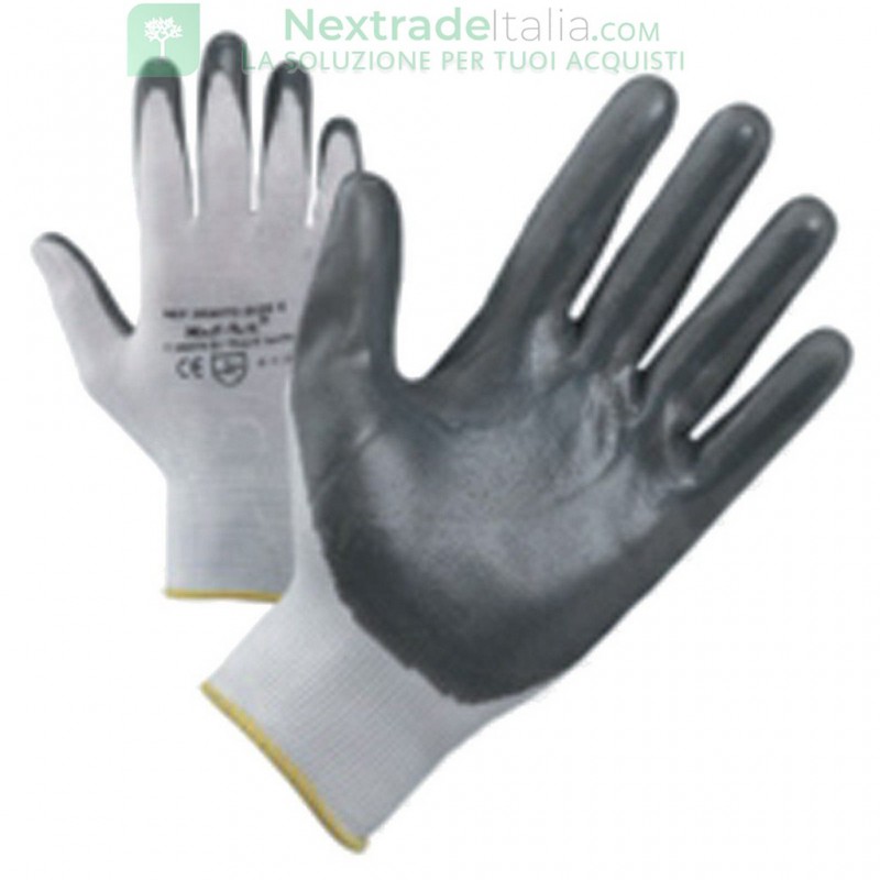 Guanti Da Lavoro Gripflex Nylon Con Palmo In Lattice - Taglia 9 (Maurer) - Confezione Da 12 Paia