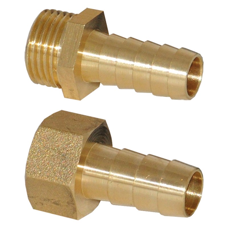 Raccordo A Barbiglio In Ottone Per Tubi | Connettore Spinato Per Acqua, Aria, Carburante | Adattatore Per Tubo Da Giardino E Pneumatici - 2